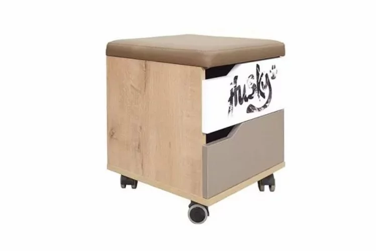 Тумба Хаски 52 Дуб Ирландский Мокко Белый_0