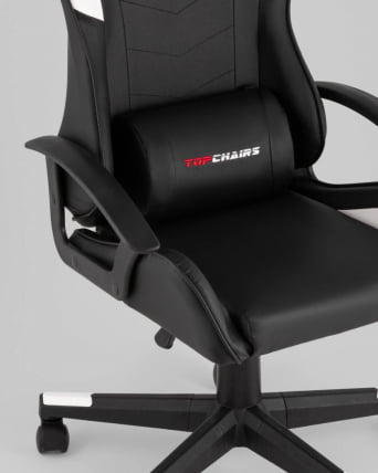 Кресло спортивное TopChairs Warden черно-белый_8