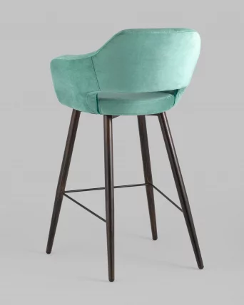 Стул барный Саймон Б велюр Морской_5