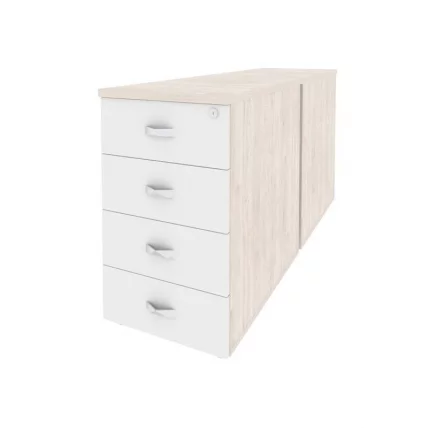 Тумба двойная приставная / опорная ONIX O.TPO-2.7 Денвер Светлый/Белый_0