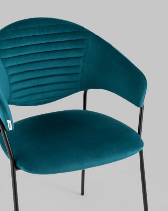 Стул Алексис велюр Сине-зеленый_7