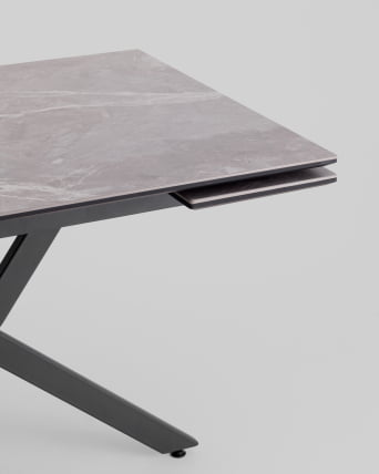 Стол раскладной Мармер 120-180*80*76 см керамика антрацит / Marmer_7