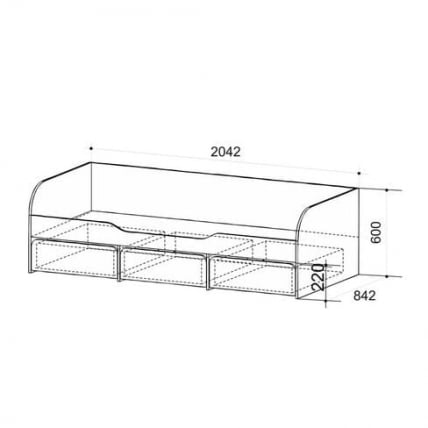Кровать Сити 4.1 С матрацем Дуб млечный / Салат / Оранж_1