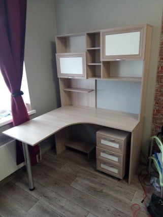 Стол угловой Остин Модуль №12 Ясень шимо светлый_2