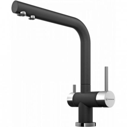 Смеситель Omoikiri Nagano-Bl Латунь/Гранит/Черный_0