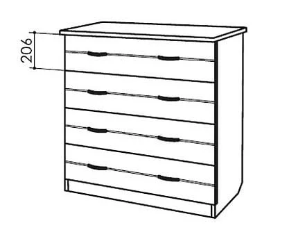 Комод Классик Ясень шимо темный/Ясень шимо светлый_1