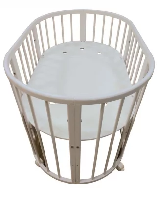 Кровать-трансформер с двумя матрасами Merry Happy Mini матовая Слоновая кость_2