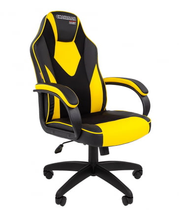 Кресло геймерское CHAIRMAN GAME 17 Черный Желтый_0