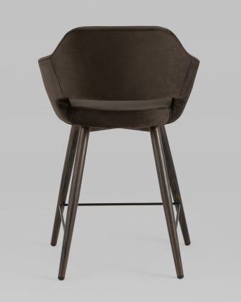 Стул полубарный Саймон ПЛ велюр Темно-коричневый_4