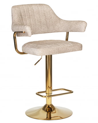 Стул барный DOBRIN CHARLY GOLD (бежевый твид (LEO26))_0