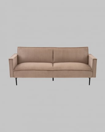 Диван прямой Кассель велюр рельефный бежевый_2