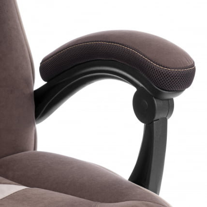 Кресло Arena metalBL велюр, коричневый/бежевый, 6/7_10