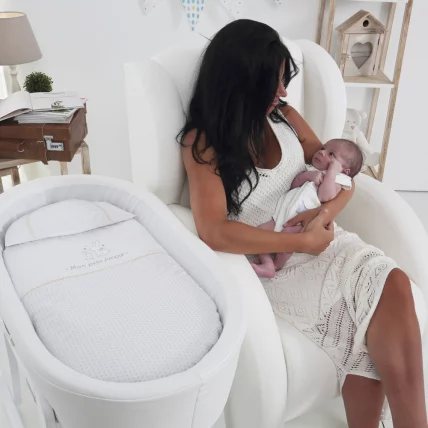 Кресло-качалка Micuna Wing Flor White/Leatherette Grey_8