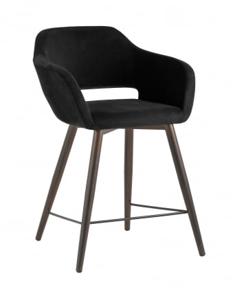 Стул полубарный Саймон ПЛ велюр Черный_0