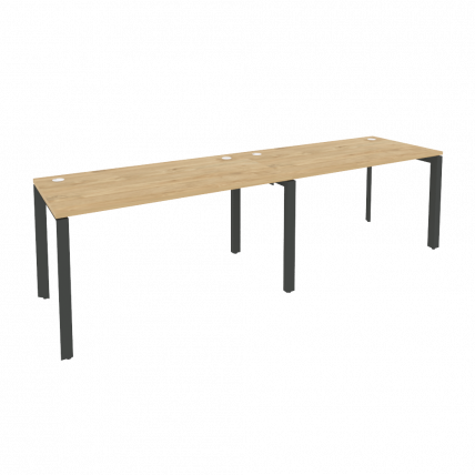 Рабочая станция на П-образном м/к ONIX O.MP-RS-2.3.7 Тиквуд Светлый/Антрацит_0