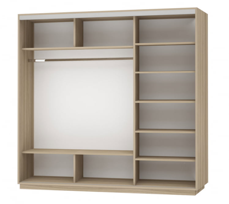 Шкаф-купе трехдверный Экспресс Трио Элемент 2400х2400h Дуб сонома_1