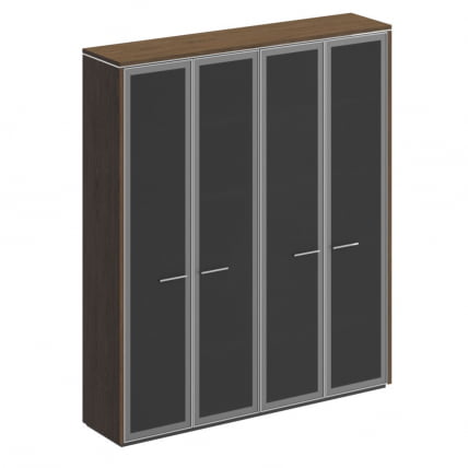 Шкаф для документов с высокими стеклянными дверями VELAR ВЛ 360-1 ДТ Дуб табачный_0
