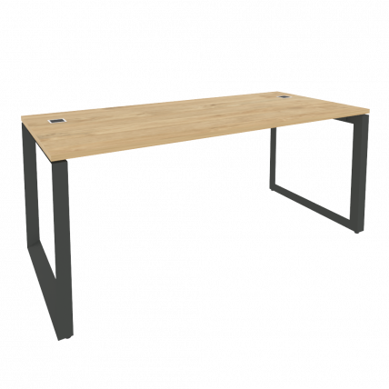 Стол рабочий руководителя на О-образном м/к ONIX O.MO-SRR-5.8 Тиквуд Светлый/Антрацит_0