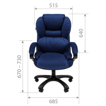 Кресло руководителя CHAIRMAN 434 HOME велюр Синий_4