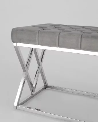 Банкетка ИНСИГНИЯ велюр Серый_5