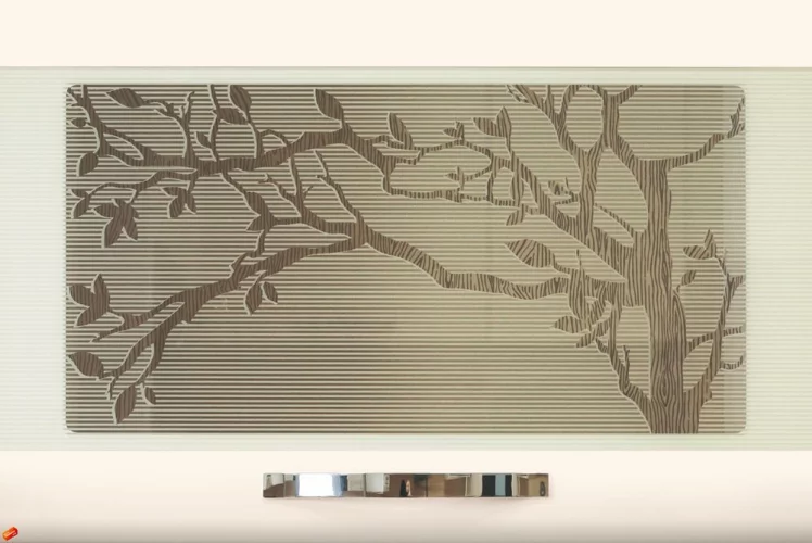 Шкаф-витрина Графит 74.08 Сосна Астрид-Ваниль_1