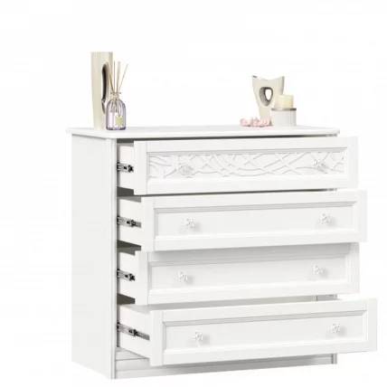 Комод с 4 ящиками Джулия ЛД 695.040.000 Белый_3