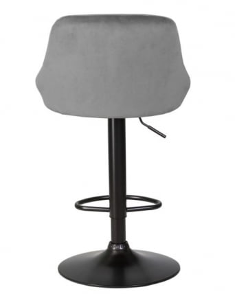 Стул барный ДОБРИН ЛОГАН БЛАCК (серый велюр (МДЖ9-75)) 2 шт / DOBRIN LOGAN BLACK (MJ9-75))_1