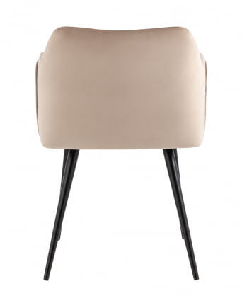 Стул с подлокотниками Джоэл велюр Бежевый_4