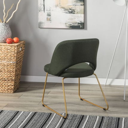 Кресло Ларс темно-зеленый/Линк золото / Lars_5