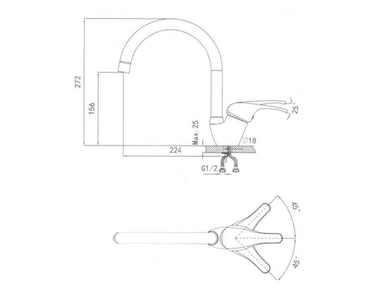 Кухонный смеситель GRANULA 1024 Брют_1