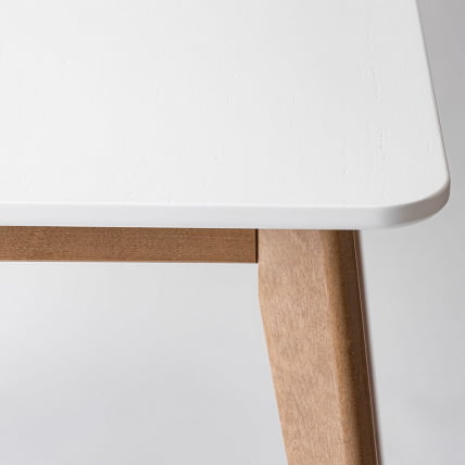 Стол обеденный Пегас Plus 120x75 Эмаль белая Морилка Дуб золотой_2