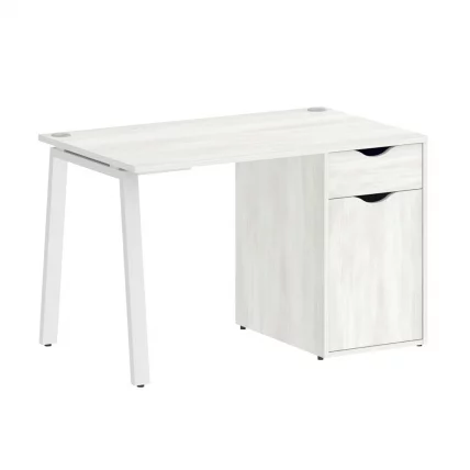 Стол письменный HOME OFFICE VR.SP-3-118.1.A Снежная Платина/Белый металл_0