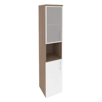 Шкаф высокий узкий левый ONIX O.SU-1.4R(L) Дуб Аризона/Белый_0