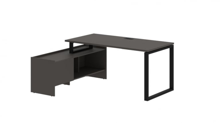 Стол с тумбой EDIS EQCT 17814 Мокко Черный_0