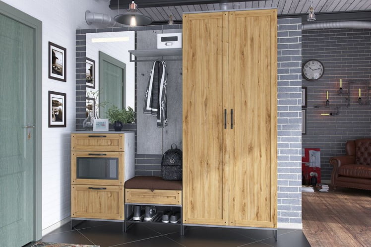 Шкаф двухстворчатый Сидней ЛД 672.020.000 Метрополитан Грей_2