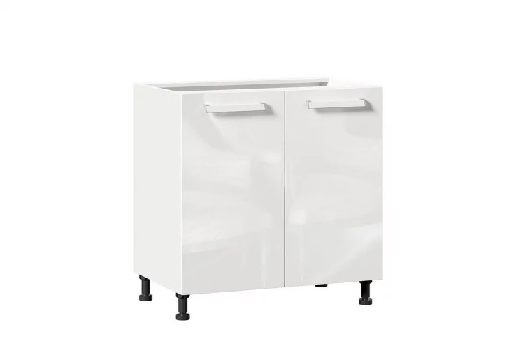 Тумба кухонная 800 Герда ЛД 272.065.000 Белый/Белый глянец_0