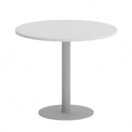 Стол журнальный круглый HOME OFFICE VR.SP-5-90.1 Белый/Серый металл_0