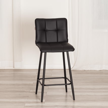 Полубарный стул Bari/Бари экокожа , черный, 42х55х99 см_13