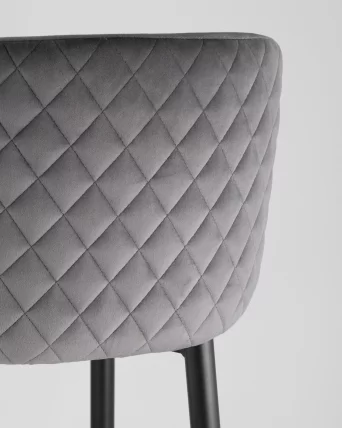 Стул барный Оскар велюр Серый_7