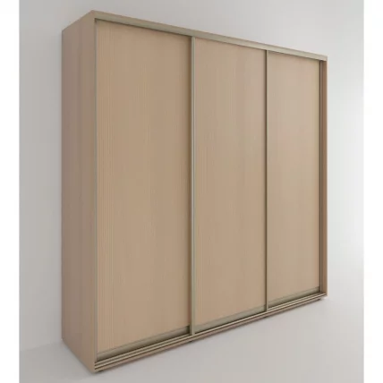 Шкаф-купе 3-х дверный Акцент-Сим Д 2400х600 Дуб молочный_0