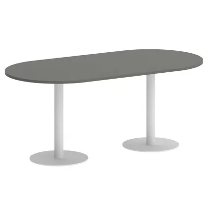 Стол овальный HOME OFFICE VR.SP-5-180.1 Металлик/Белый металл_0