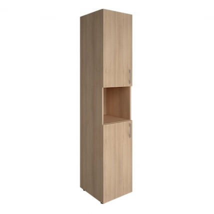 Стеллаж книжный закрытый с нишей без топа YALTA LT-SU 1.5L Снежная Патина_0