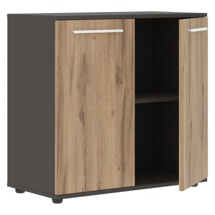 Шкаф с глухими малыми дверьми EDIS ELCS 85.1 Дуб Денвер светлый Белый Мокко_1