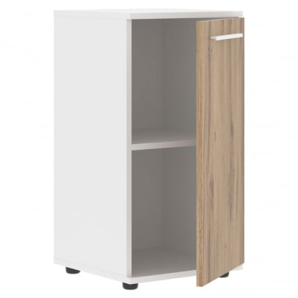 Шкаф колонка с глухой малой дверью EDIS ELCS 42.1 Дуб Денвер светлый Белый Белый_1