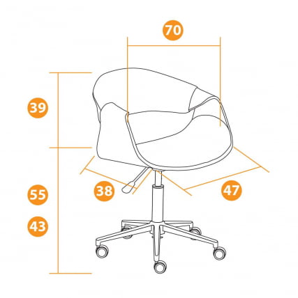 Кресло BEND натуральный, кож/зам белый_6