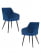 Стул обеденный DOBRIN ROBERT (черные матовые ножки, велюр V108-67 Темно-синий) 2 шт_3636776