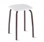 Табурет кухонный 320х320 мм Белый/Металл Коричневый_3680398