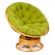 Кресло-качалка PAPASAN/ПАПАСАН w 23/01 B /с подушкой/ 115х78х104 см, Honey (мед), флок Олива, 23_570756
