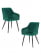 Стул обеденный DOBRIN ROBERT (черные матовые ножки, велюр V108-64 Зеленый) 2 шт_3636775
