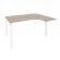 Стол эргономичный правый на П-образном м/к ONIX O.MP-SA-3R Дуб Аттик/Белый_240817